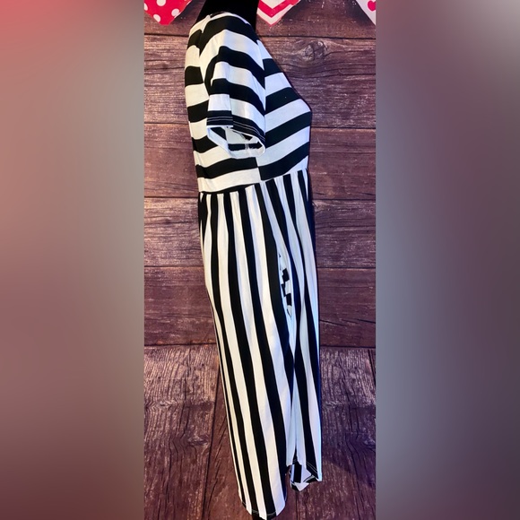 Short Sleeve Stripe Midi Dress - Picture 3 of 7